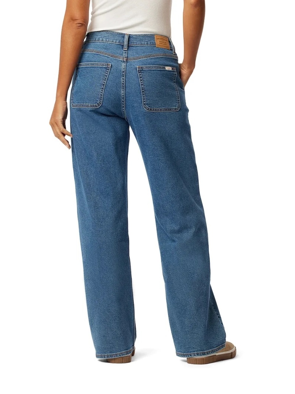 Levi’s Strauss Vintage Look High Rise Loose Straight Heritage Jeans Blue Size 8 - Picture 3 of 12
